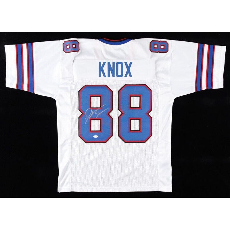 Dawson Knox Signed Bills Jersey (JSA COA) Buffalo 2019 #3 Pick/ 2022 Pro Bowl TE