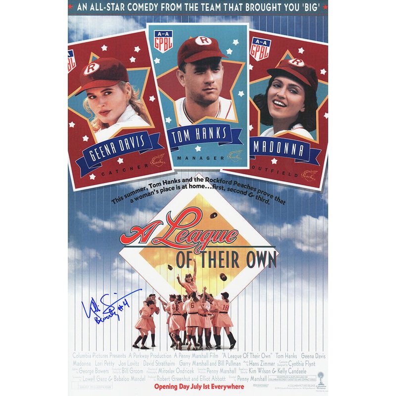 Kelli Simpkins Signed A League Of Their Own 11×17 Movie Poster w/Beverly -SS COA
