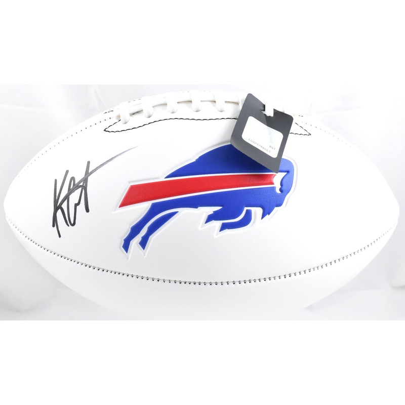 Keon Coleman Autographed Buffalo Bills Logo Football – Beckett W Hologram *Black