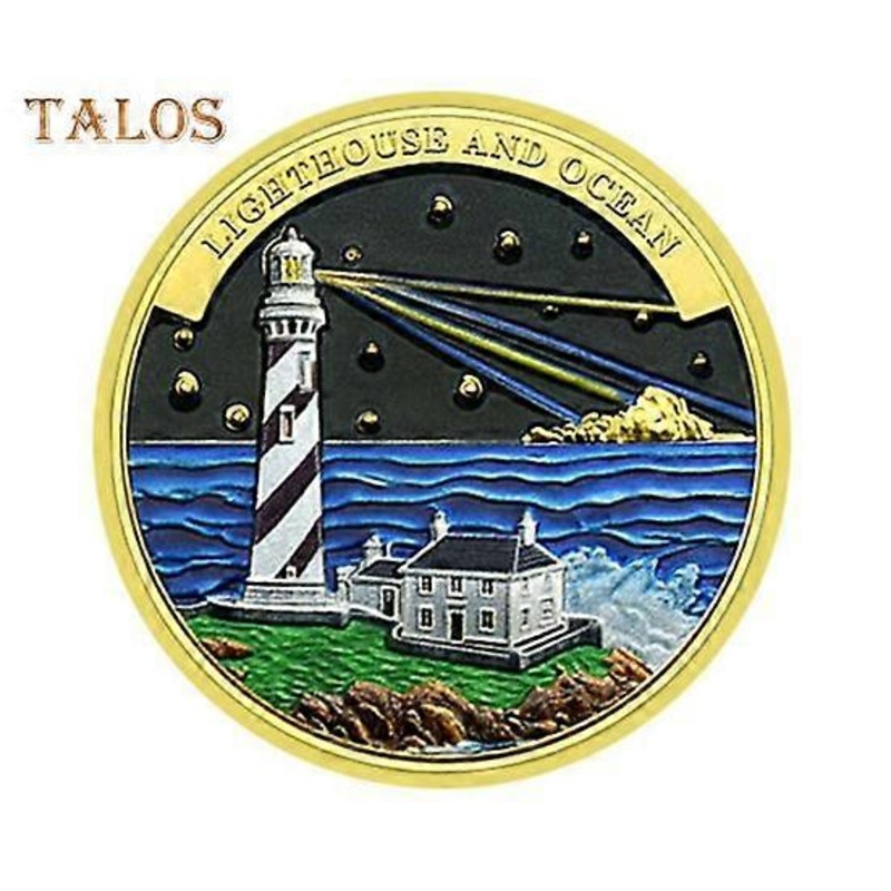 Lighthouse Ocean Coin Metal Collectible Coin Inspiring Long Voyage Travel Souvenir Coin for Self Collection Commemoration