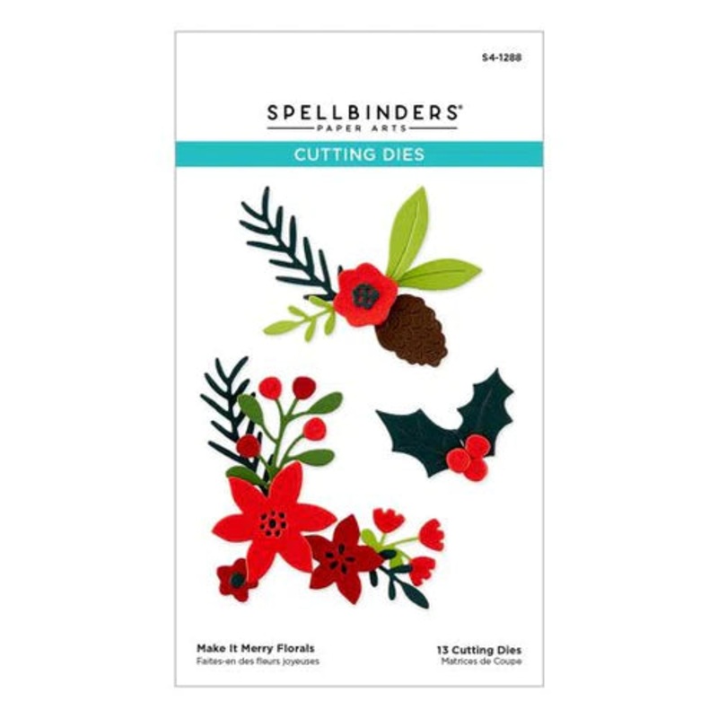 Spellbinders Make It Merry Florals Etched Dies from the Make It Merry Collection