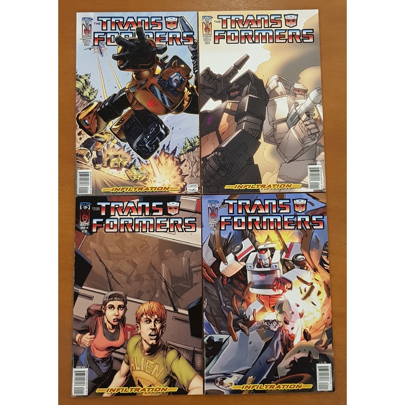 Transformers Infiltration #1 NM Variant Cover Set