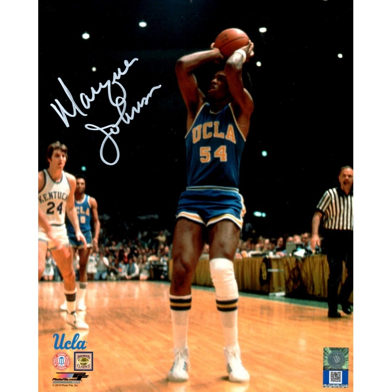 UCLA Bruins MARQUES JOHNSON Signed 8×10 Photo #1 AUTO – Bucks 5 x All Star