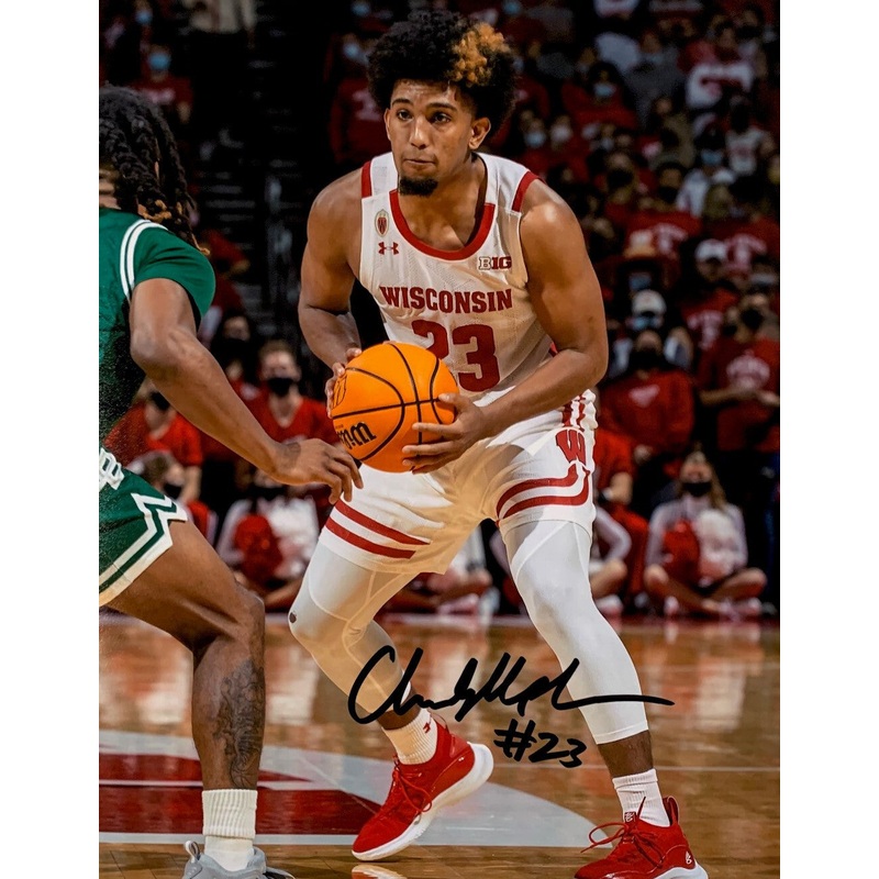 WI Badgers Guard CHUCK HEPBURN Signed 8X10 Photo #3 AUTO