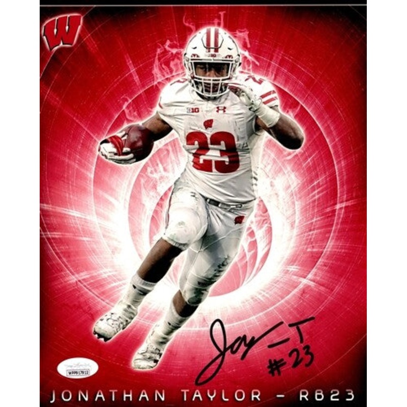 WI Badgers JONATHAN TAYLOR Signed 8X10 Photo #5 AUTO – 2020 Draft Pick – JSA
