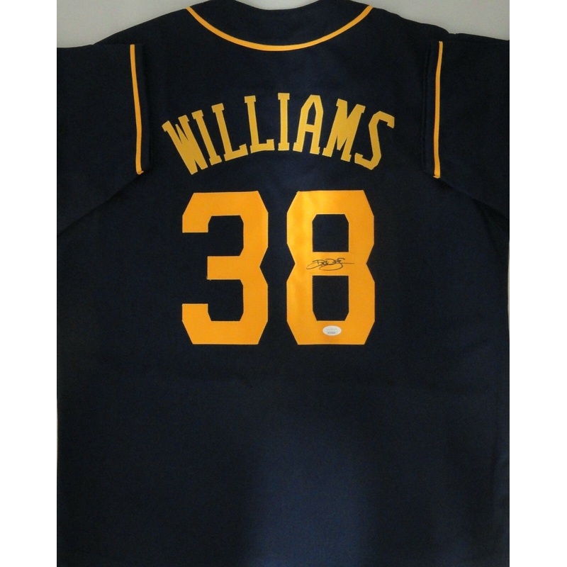 Brewers Rookie of Yr DEVIN WILLIAMS Signed Custom Replica Blue Jersey AUTO JSA