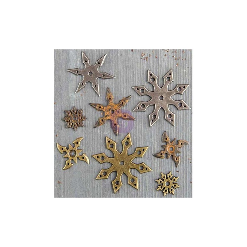 Finnabair Mechanicals Metal Embellishments Steampunk Blades 8/Pkg