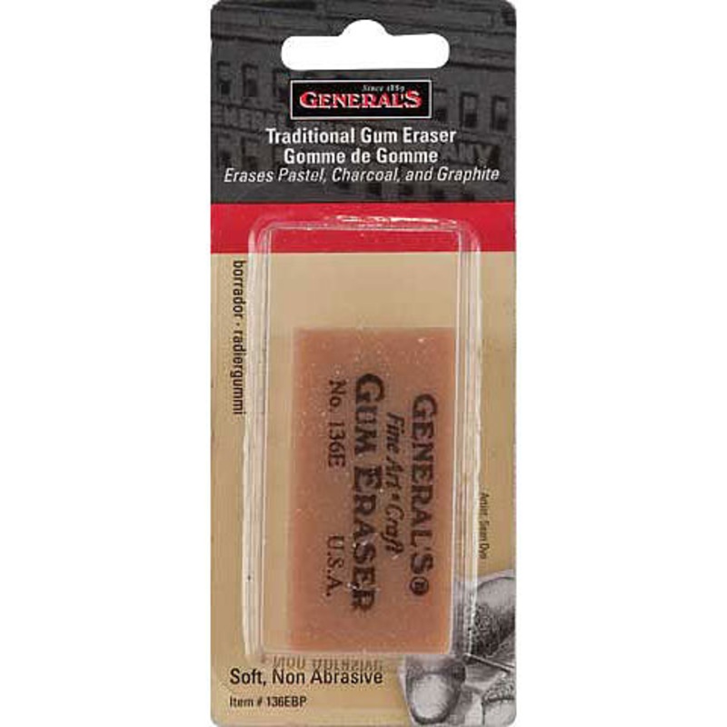 General Pencil Gum Eraser, 2W x 1D x 1H