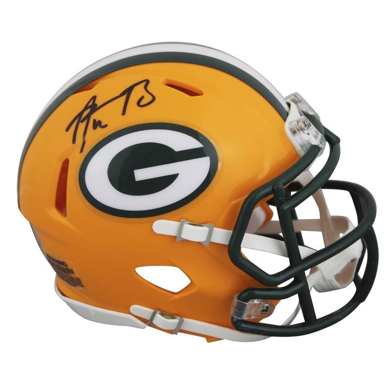 Packers Aaron Rodgers Authentic Signed Speed Mini Helmet Autographed Steiner
