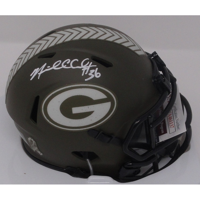 Packers NICK COLLINS Signed Salute To Service Speed Mini Helmet AUTO – JSA