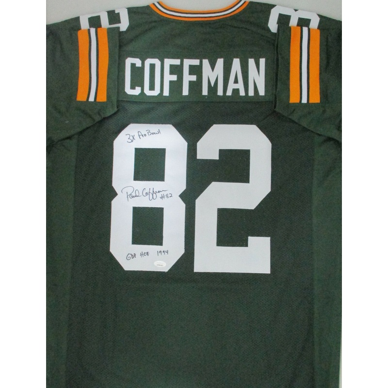 Packers PAUL COFFMAN Signed Custom Replica Jersey AUTO w/ 2 Scripts – JSA