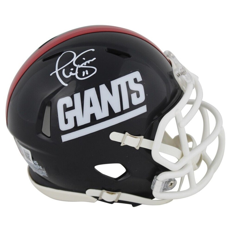 Phil Simms Signed New York Giants Mini Helmet (Beckett) 2xSuper Bowl Champ Q.B.