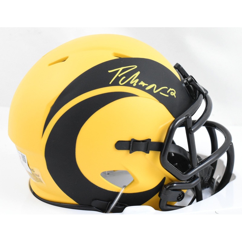 Puka Nacua Autographed Los Angeles Rams Rave Speed Mini Helmet – Fanatics*Yellow