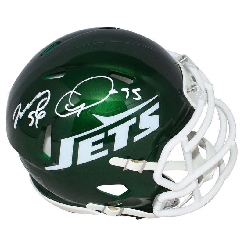 QUINNEN & QUINCY WILLIAMS SIGNED NEW YORK JETS SPEED MINI HELMET BECKETT