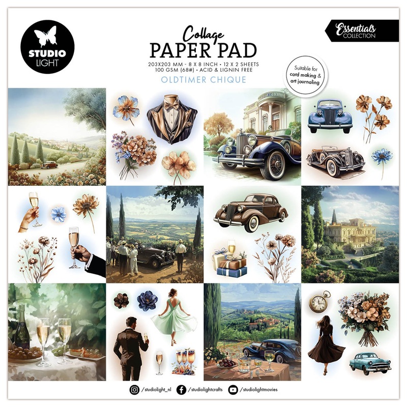 Studio Light Essentials Collage Paper Pad Oldtimer Chique