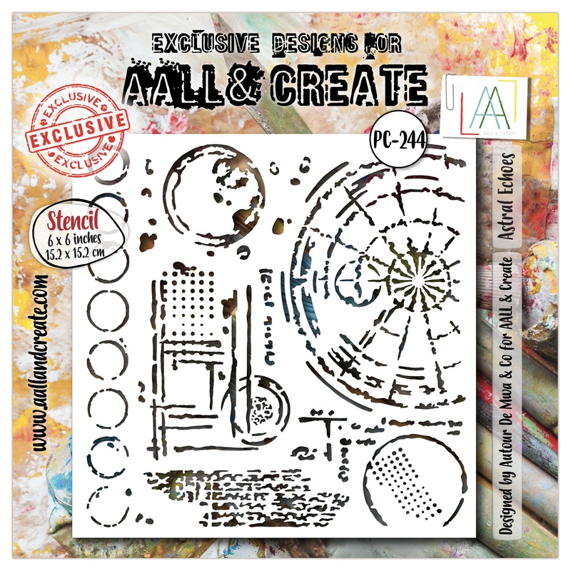 #244 – 6×6 (inch) Stencil – Astral Echoes
