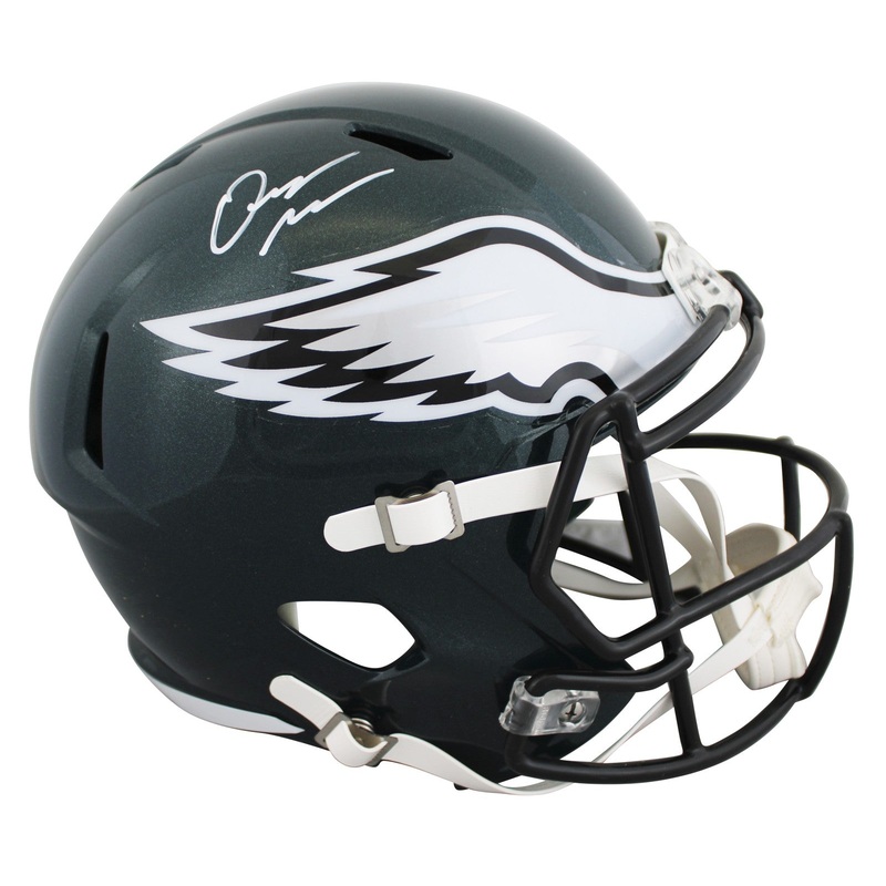 Eagles Quinyon Mitchell Signed Full Size Speed Rep Helmet JSA Witnessed