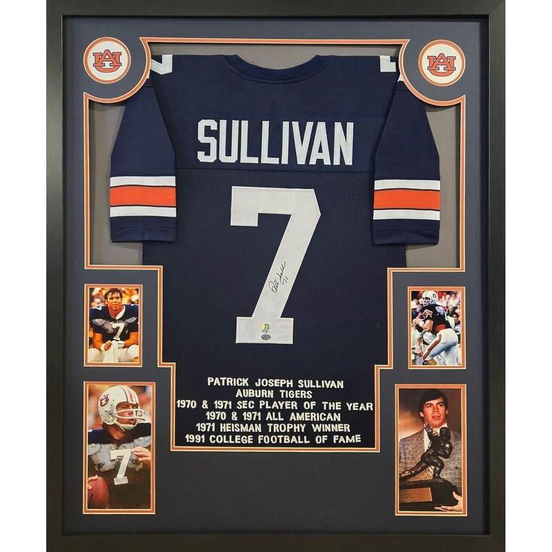 Pat Sullivan Autographed Signed Framed Auburn Heisman Jersey GTSM