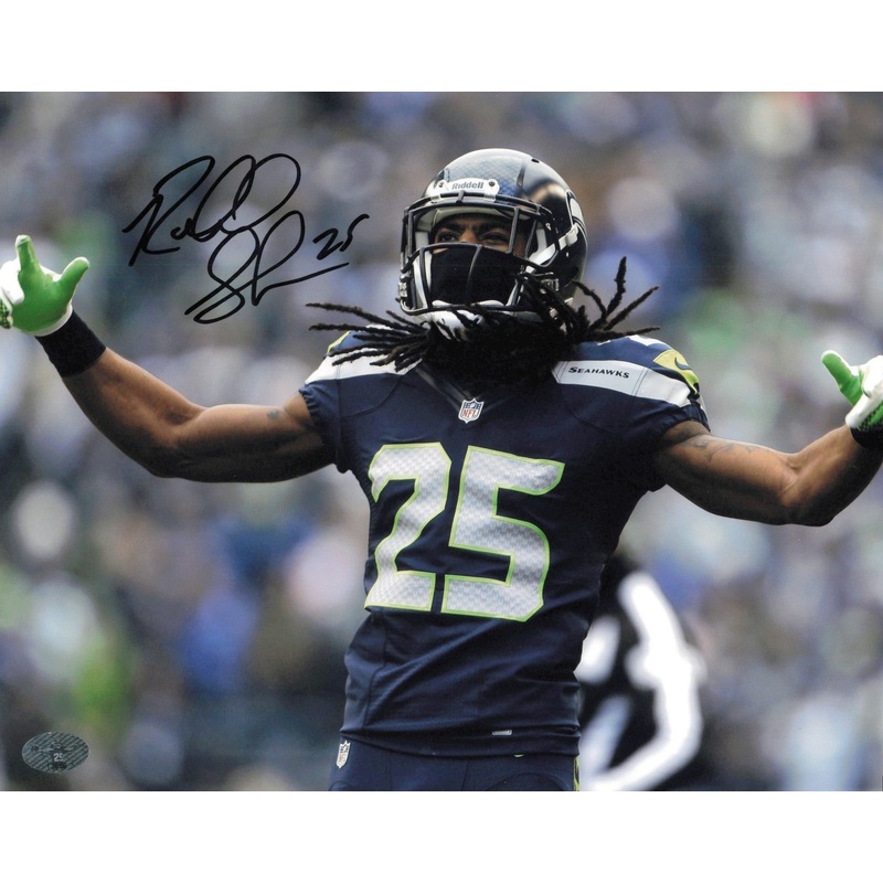 Richard Sherman Autographed Signed 8×10 Photo Seattle Seahawks RS Holo #13668