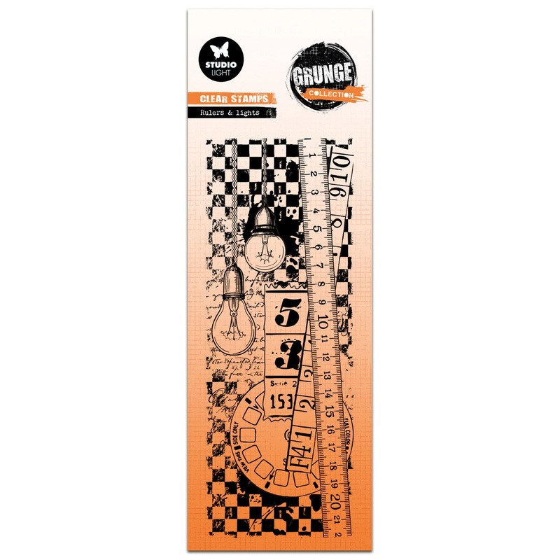 Studio Light Grunge Clear Stamp – Rulers & Lights – Nr.822