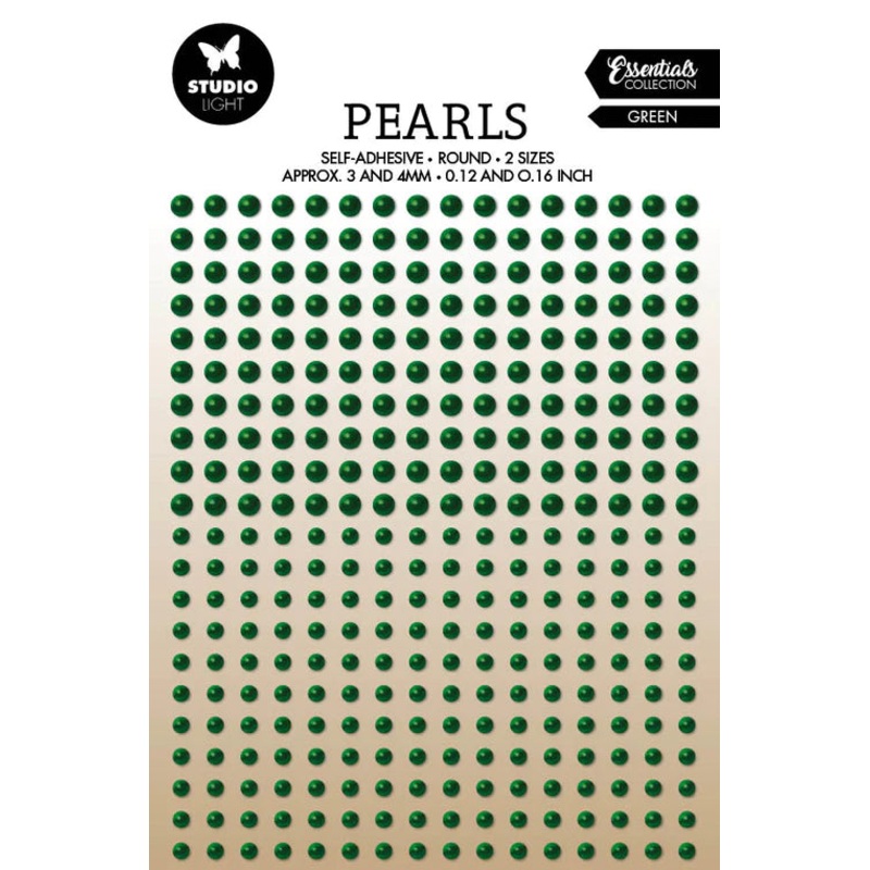 Studio Light Self-Adhesive Pearls Green Pearls Essentials105x160x4mm 336 PC nr.23