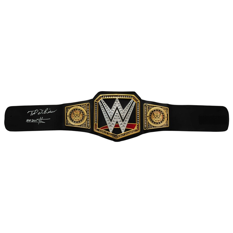 Ted DiBiase Signed WWE World Championship Replica Wrestling Belt w/HOF -(SS COA)