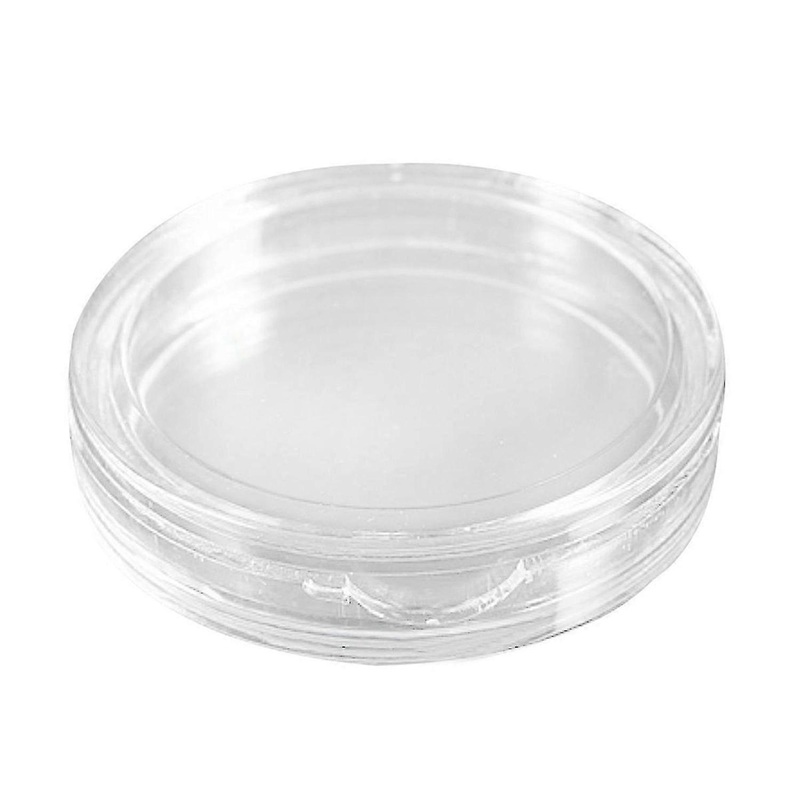10 pcs Small round transparent plastic coin capsules box 25mm