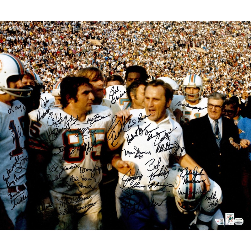 1972 DOLPHINS PERFECT SEASON AUTOGRAPHED 20X24 PHOTO 40 SIGS SHULA FANATICS