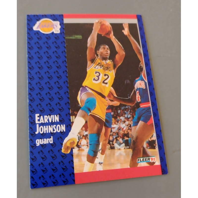 1991 Fleer Basketball Magic Johnson #100 Trading Card