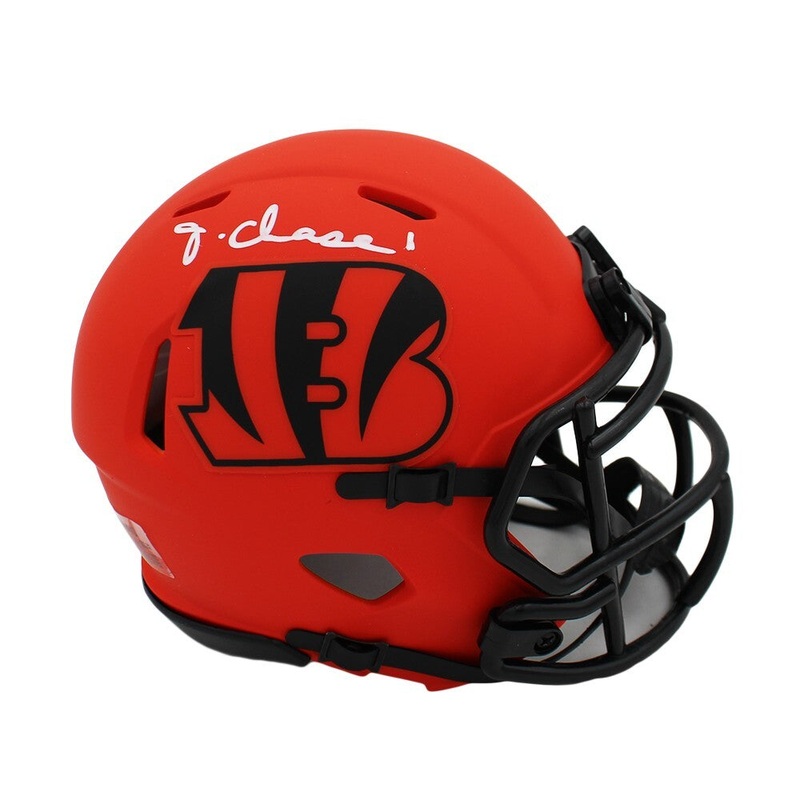 Ja’Marr Chase Signed Cincinnati Bengals Speed Rave NFL Mini Helmet