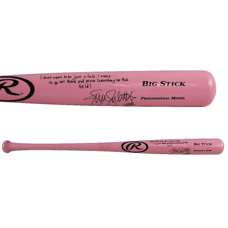 Jennie Finch Signed Arizona Custom Big Stick Pink Bat with Inscription