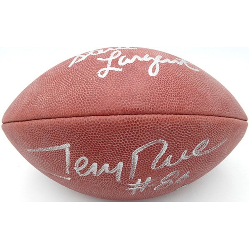 Jerry Rice & Steve Largent Autographed NFL Leather Football Beckett QR #BS30338
