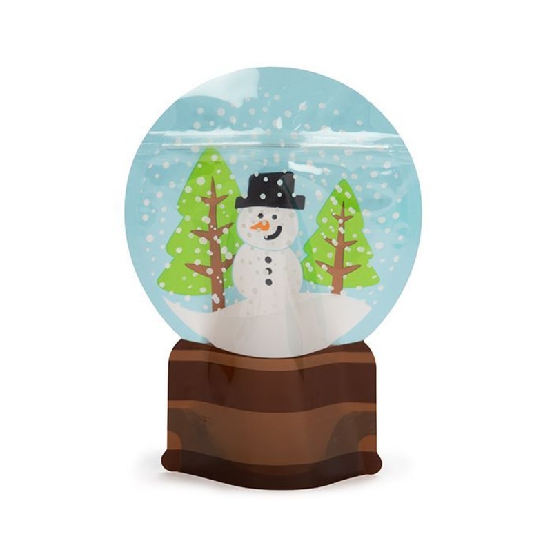 Snow Globe Shaped Pouch – 6 x 2 1/2 x 8 – Pack of 5
