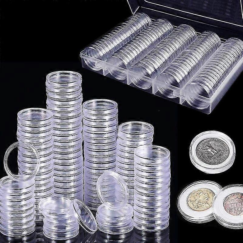 worth buying 100pcs Plastic Coin Capsules Coin Collection With Storage Box For Coin Collection