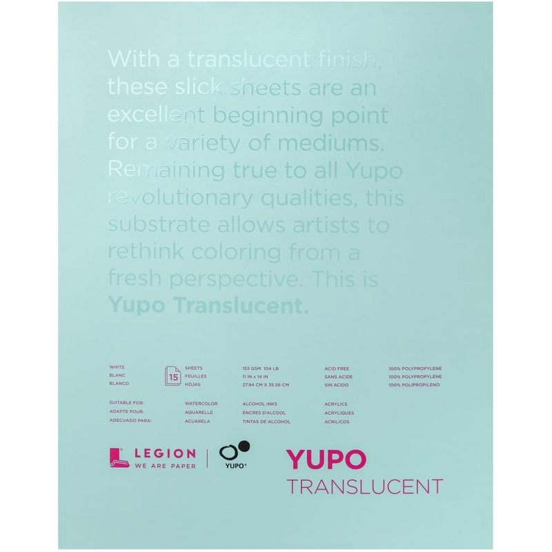 Yupo Paper 11X14 15 Sheets/Pkg