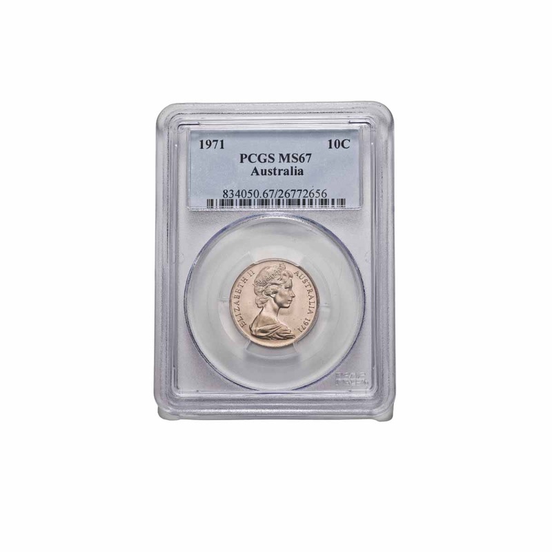 1971 10c PCGS MS67 (Gem Uncirculated)