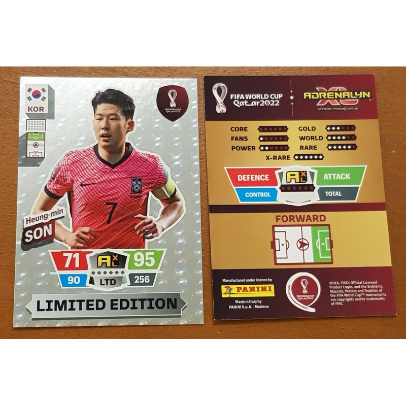 2022 Panini Adrenalyn World Cup Qatar Heung-Min Son Limited Edition XXL Trading Card