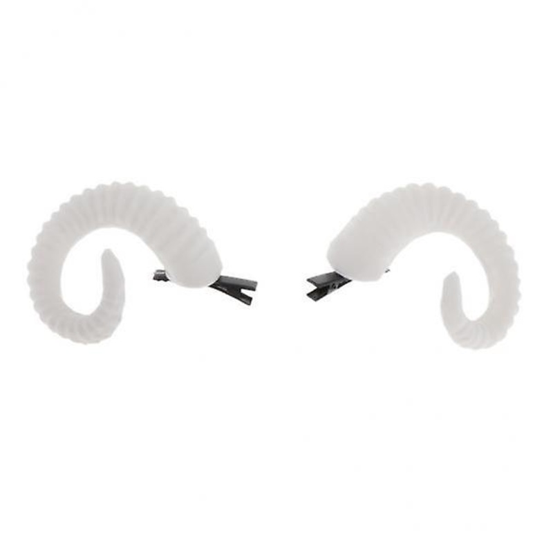 2x2pcs Elk Sheep Devil Horn Hairpin Headdress Party Halloween Props Cosplay