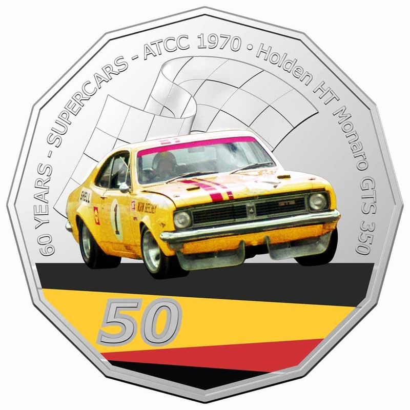 60 Years of Australian Supercars 2020 50c – 1970 Holden Monaro Uncirculated Coin