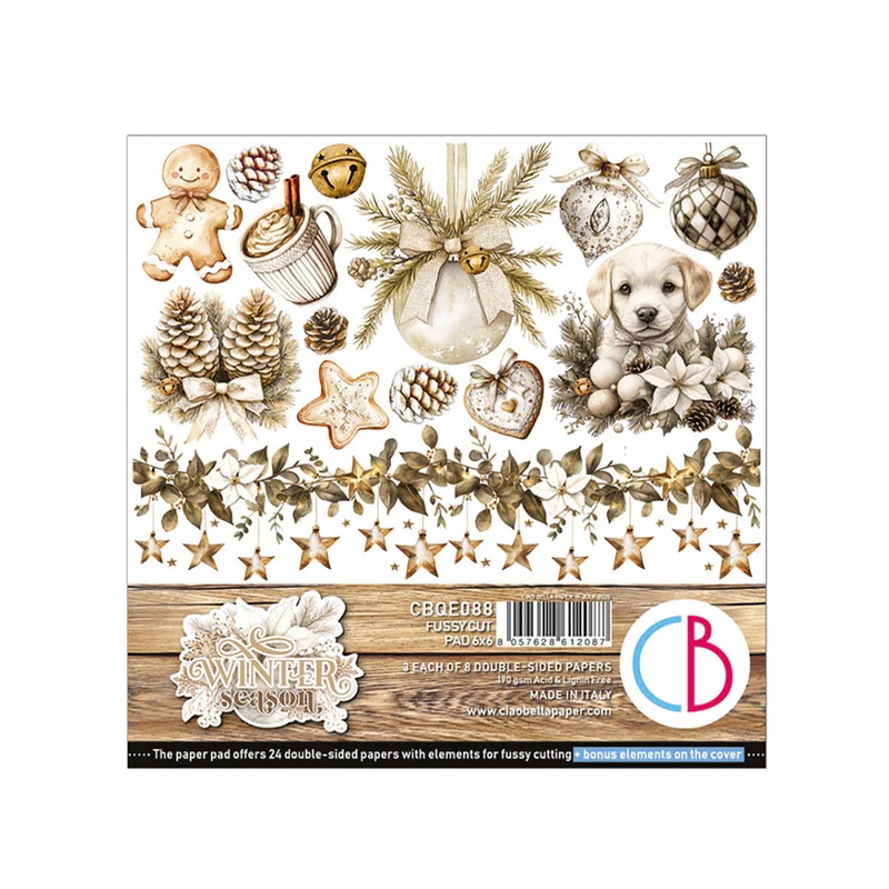 Ciao Bella – Winter Season Fussy Cut Pad 6×6 24/Pkg