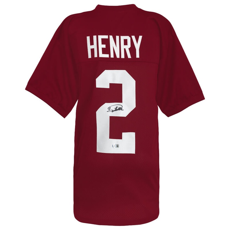 Derrick Henry Signed Maroon Custom College Football Jersey – (Beckett COA)