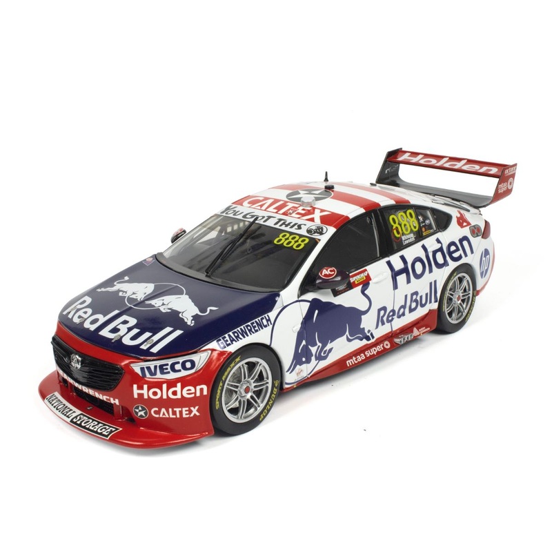 HOLDEN ZB COMMODORE – RED BULL HOLDEN RACING – JAMIE WHINCUP/CRAIG LOWNDES #888 – 2019 – RETRO LIVERY – BATHURST 1000 – 4th place – 1:43 Scale Diecast Model Car