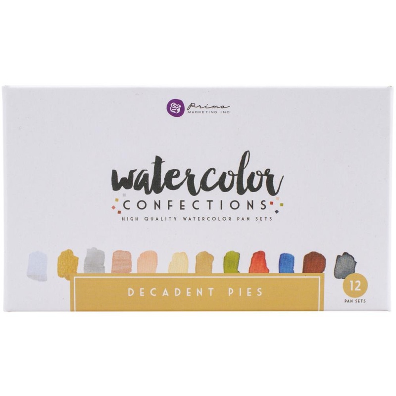 Prima Watercolor Confections Watercolor Pans 12/Pkg – Decadent Pies