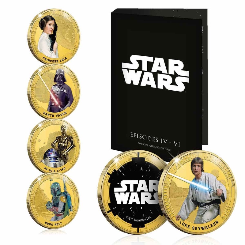 Star Wars Original Trilogy Gold-plated Prooflike Commemorative Complete Collection