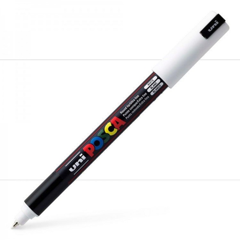 Uni Posca – PC-1MR – White Extra-Fine Pin Tip