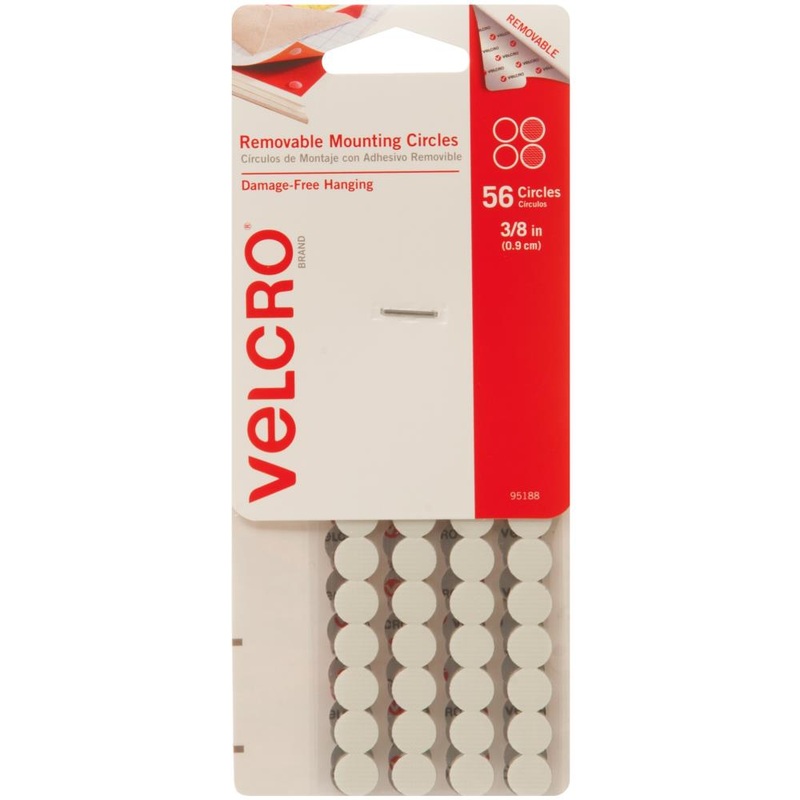 Velcro Brand Removable Mounting Circles .375 56/Pkg