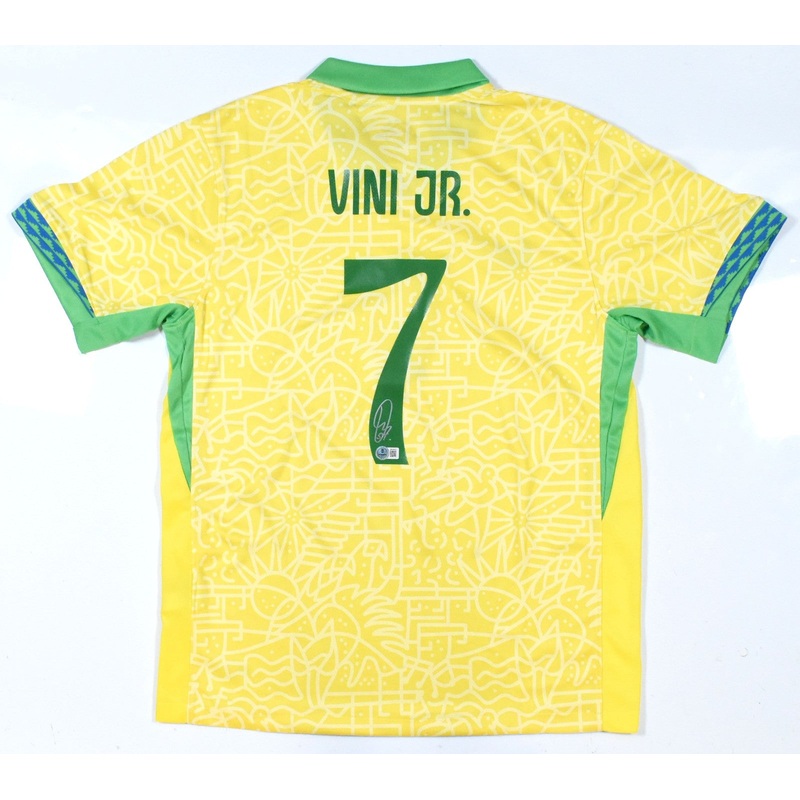 Vini Jr. Signed Brazil FC Home Yellow Jersey #7 – Beckett Hologram *L