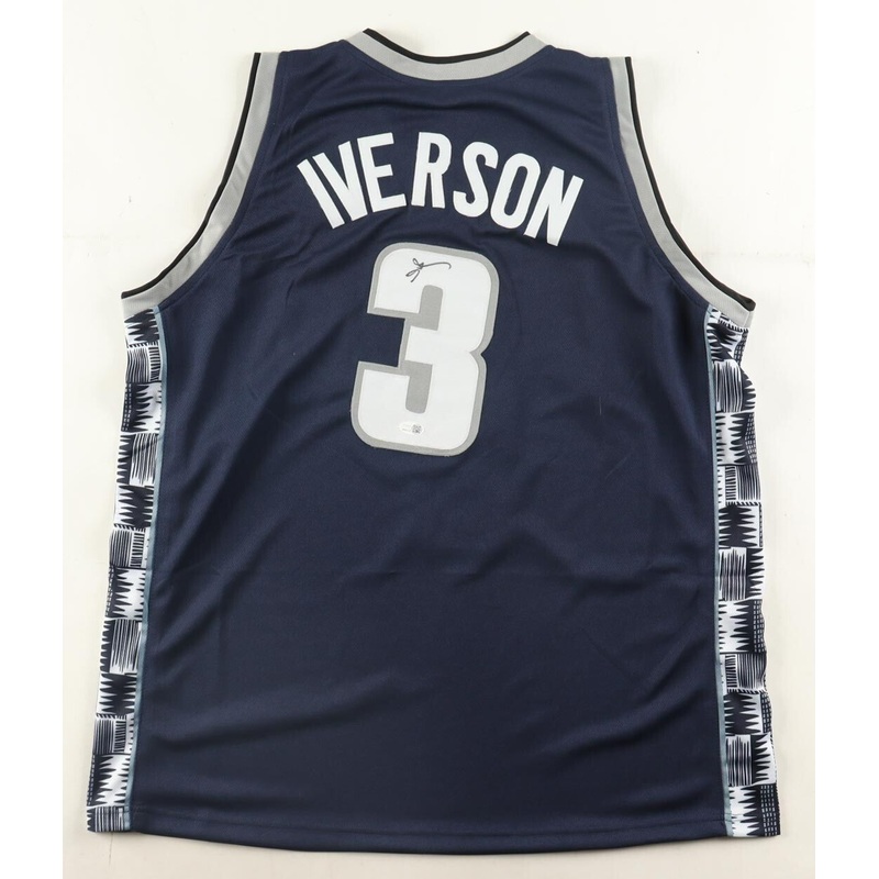 Allen Iverson Signed Georgetown Hoyas Jersey (JSA) 11xAll Star Philadelphia 76er