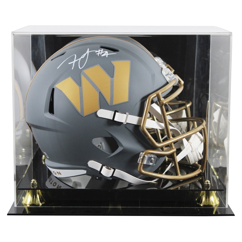 Commanders Frankie Luvu Signed Slate Full Size Speed Rep Helmet W/ Case BAS Wit