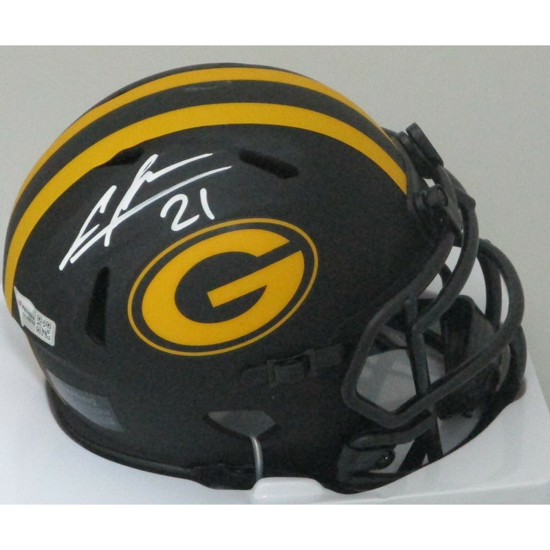 GB Packers CHARLES WOODSON Signed Riddell ECLIPSE Speed Mini Helmet AUTO – FAN